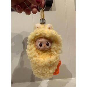 **Letter P + Yellow Shrimp** Pin For Love Labubu